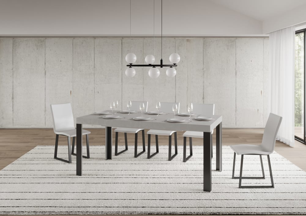 Ausziehtisch 90x180/284 cm in Holzoptik Kashmir, Eisen - Maisons