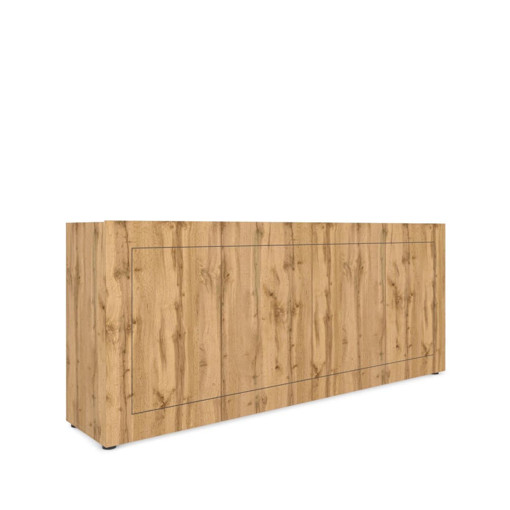Itamoby Kommode 4-türig 200x40x83,5cm in Holzoptik Eiche Natur style modern Braun Öko-Tex Zertifikat Spanplatte