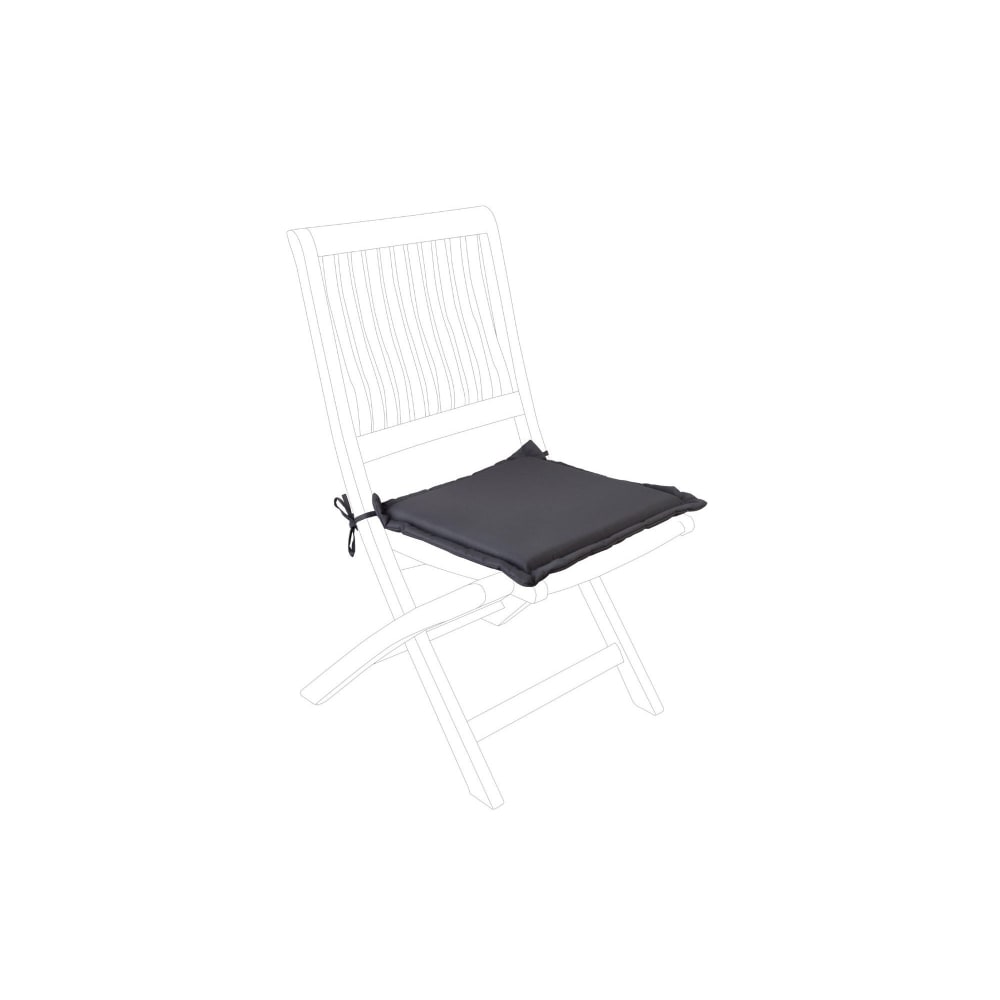 lot de 4 coussins pour chaise de jardin pliante anthracite