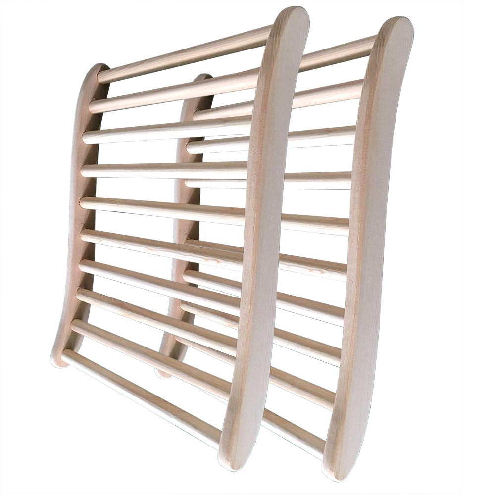 Dossier de sauna en bois marron
