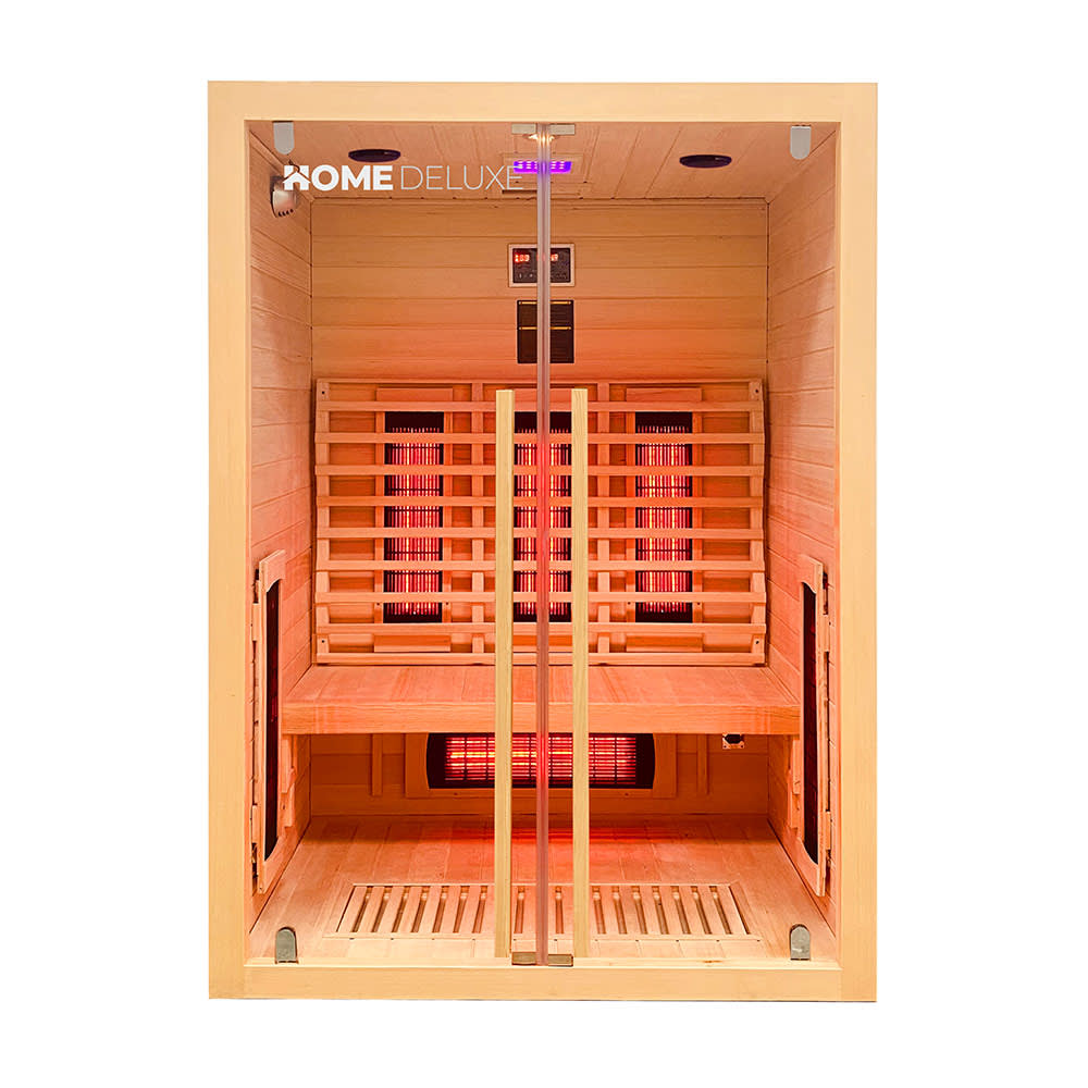 Cabine infrarouge pour 2 personnes en bois 135x105x190 cm