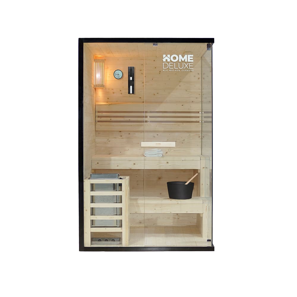 Sauna traditionnel en bois pour 2 personnes 120x120 cm