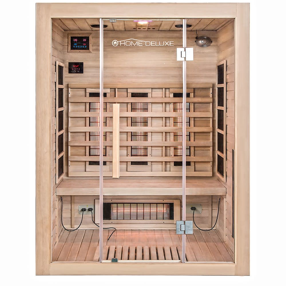 Cabine infrarouge pour 2 personnes en bois 150x120x190 cm