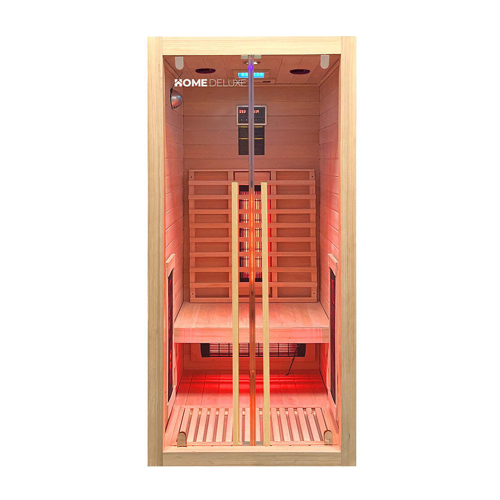 Cabine infrarouge pour 1 personne en bois 90x90x190 cm
