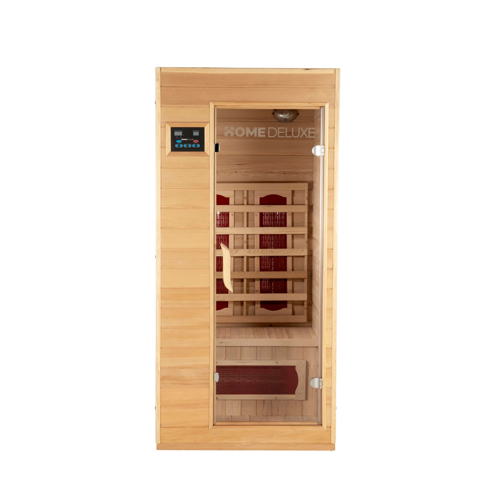 Cabine infrarouge pour 1 personne en bois 90x90x190 cm