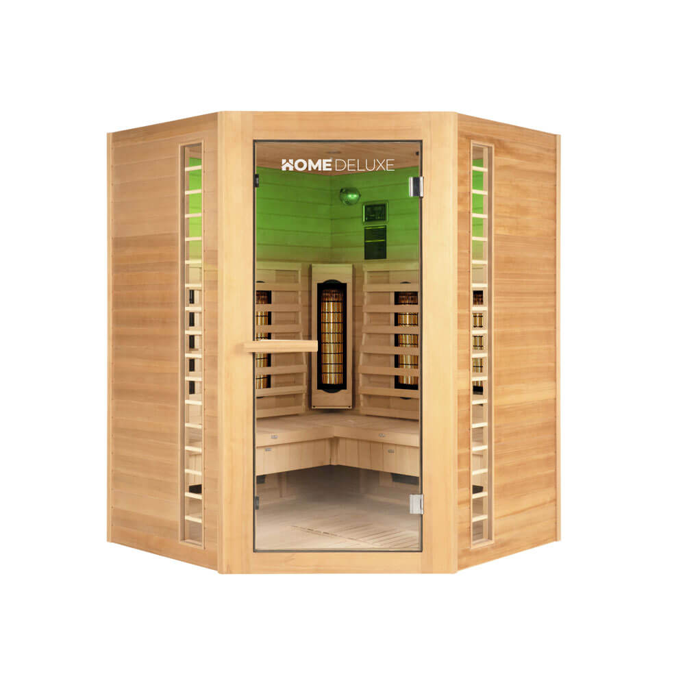 Cabine infrarouge pour 3-4 personnes en bois 150x150x190 cm
