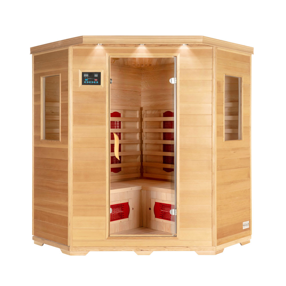 Cabine infrarouge en bois pour 4 personnes 150x150 cm