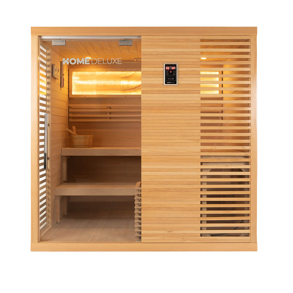 Sauna traditionnel en bois pour 5 personnes 200x160 cm