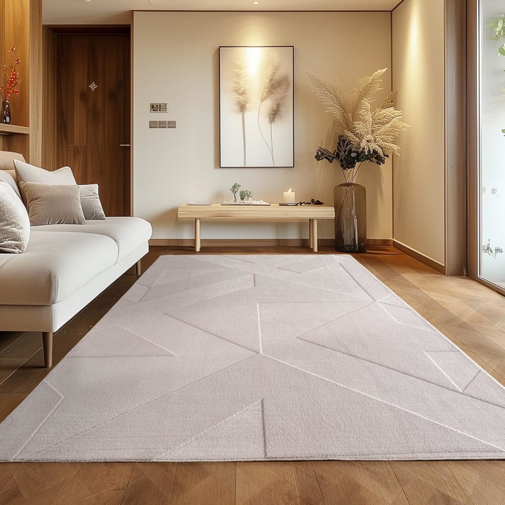 Tapis asti doux à relief crème 80x150cm — vue 3