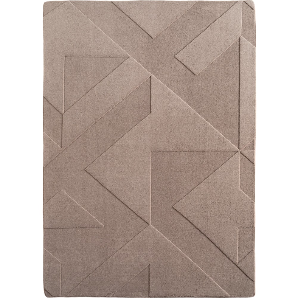 Tapis ASTI doux à relief Beige 140x200cm