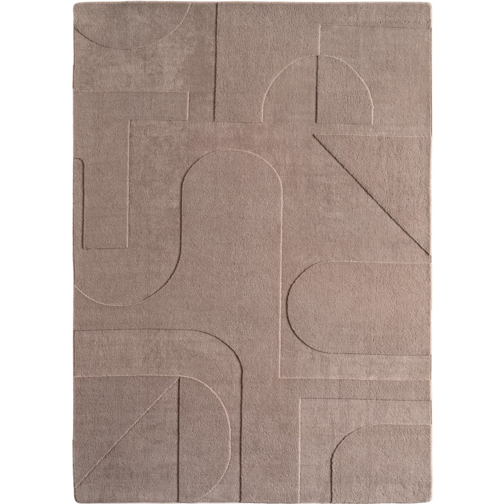 Tapis CÔME doux à relief Beige 140x200cm