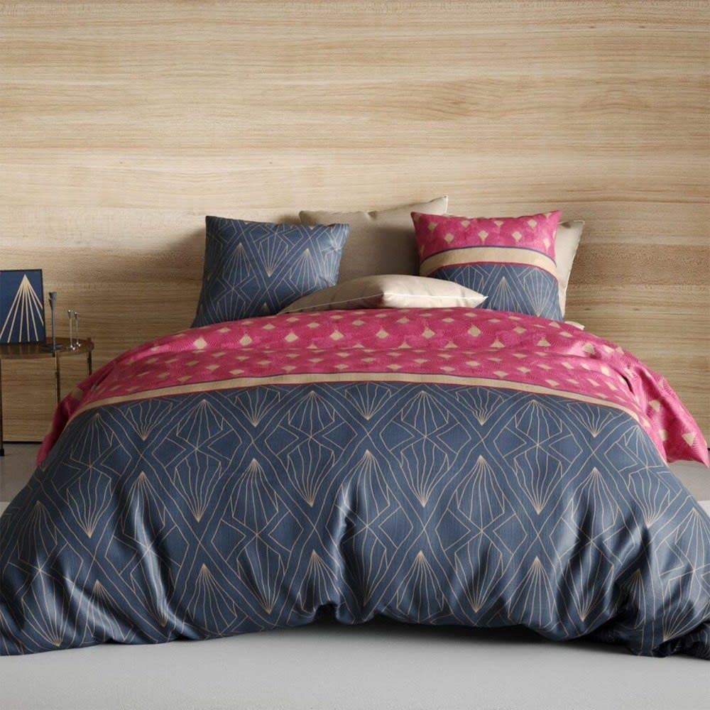 Parure imprimée en coton avec housse de couette + 2 taies 240x220 cm
