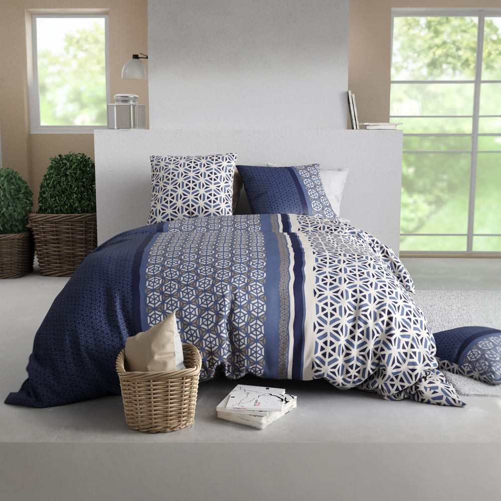 Parure de lit 240x260 cm Coton 57 fils Mil