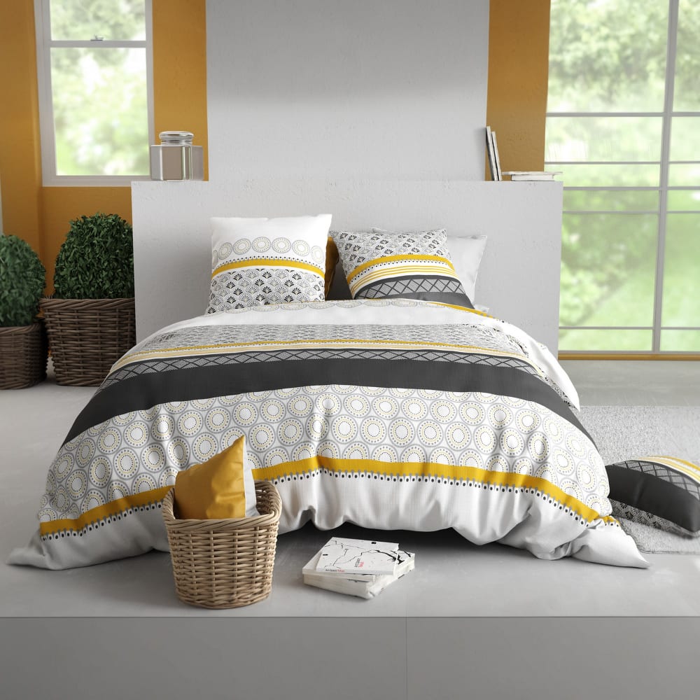 Parure de lit 240x260 cm Coton 57 fils Spira