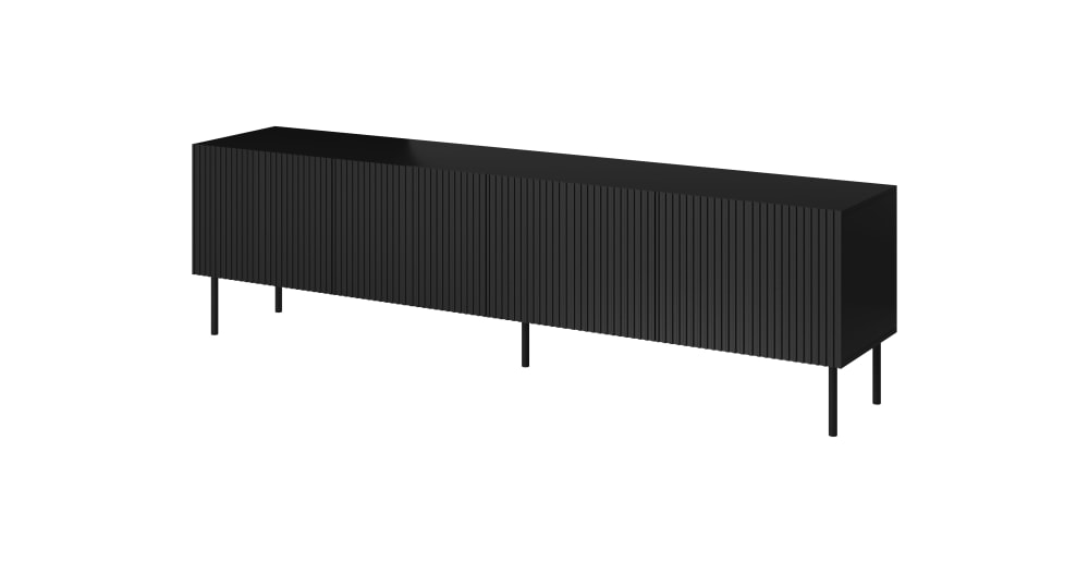 Meuble TV 4 portes avec pieds en métal 200x52 cm