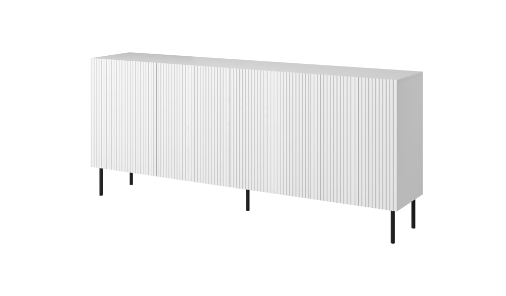 Buffet 4 portes avec pied en métal 200x82 cm