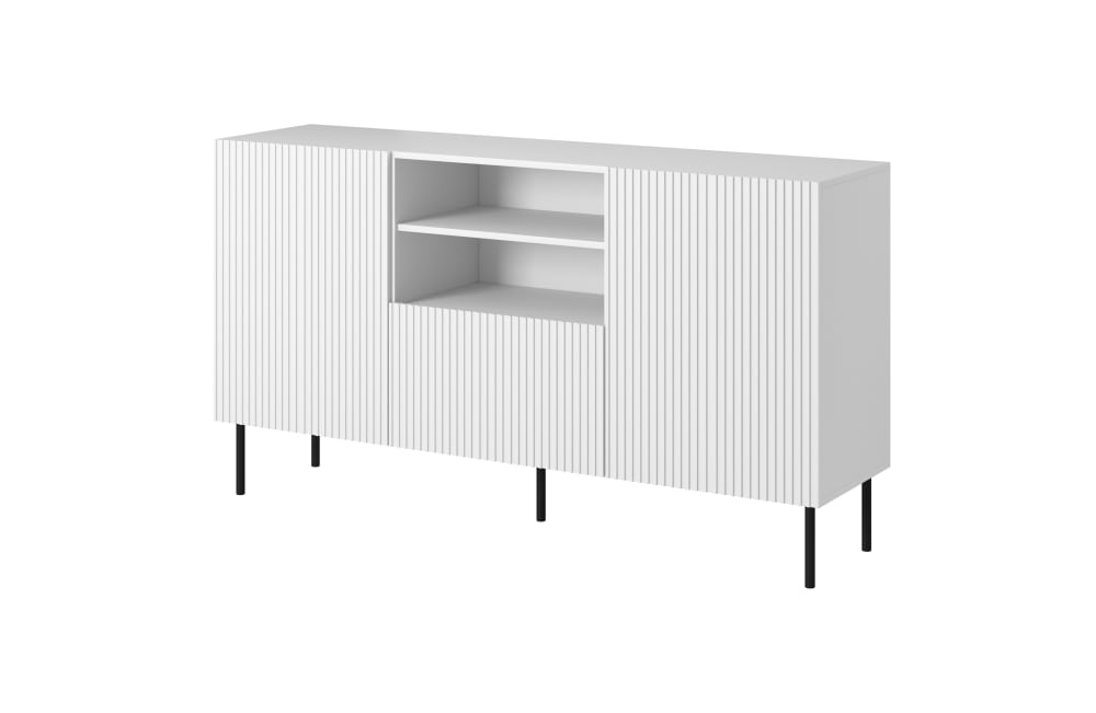 Buffet 2 portes 1 tiroir pied métal 150x82 cm