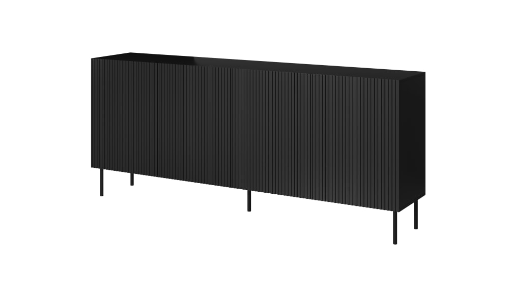 Buffet 4 portes avec pied en métal 200x82 cm