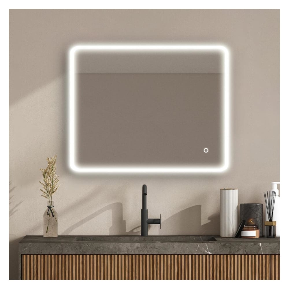 Miroir LED rectangulaire avec rétroéclairage MIRALUX