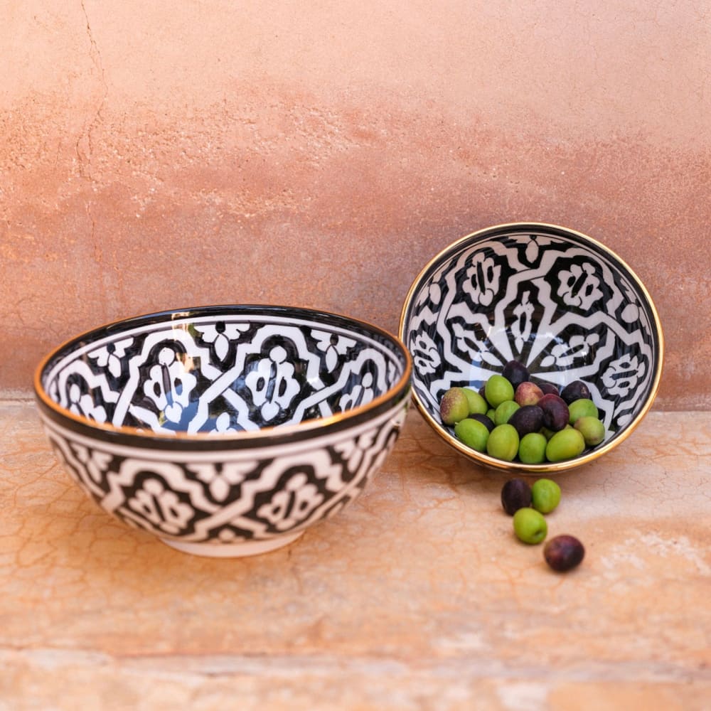 Saladier rond en céramique noir D20CM - Maisons du Monde