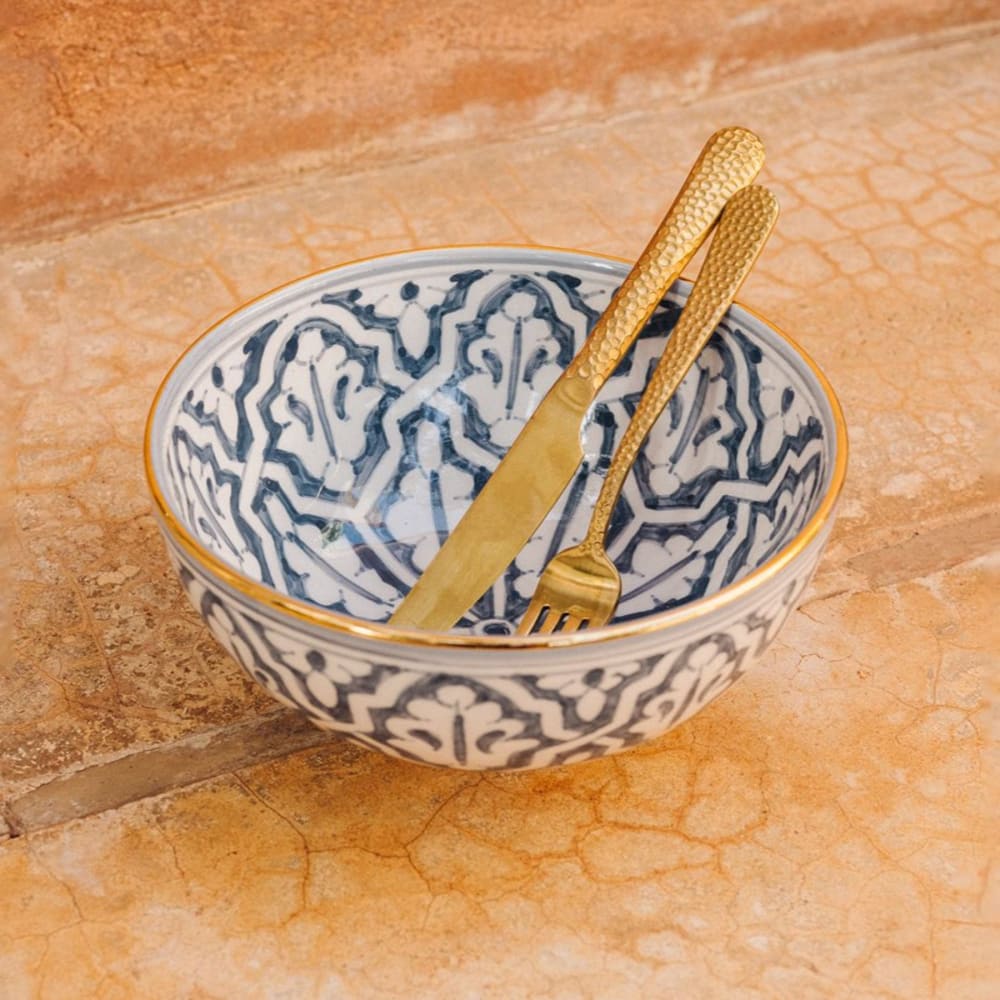 Bol rond en céramique bleu D20CM - Maisons du Monde