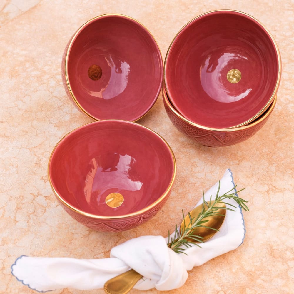 Bol rond en céramique rouge D12CM - Maisons du Monde