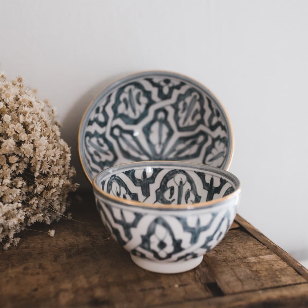 Bol rond en céramique bleu D12CM - Maisons du Monde