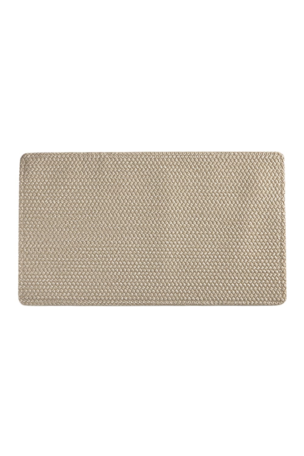 CALMA HOUSE Einzelplatz-Set, fleckenabweisend, mit geprägter Struktur in Beige aus PVC und recyceltem PET 30x45. Details mit Nahteffekt. Beige