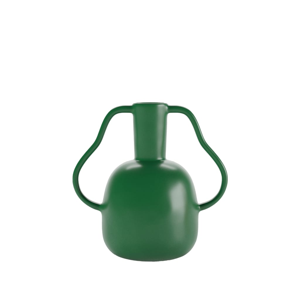 Vase à poignées ondulées en céramique