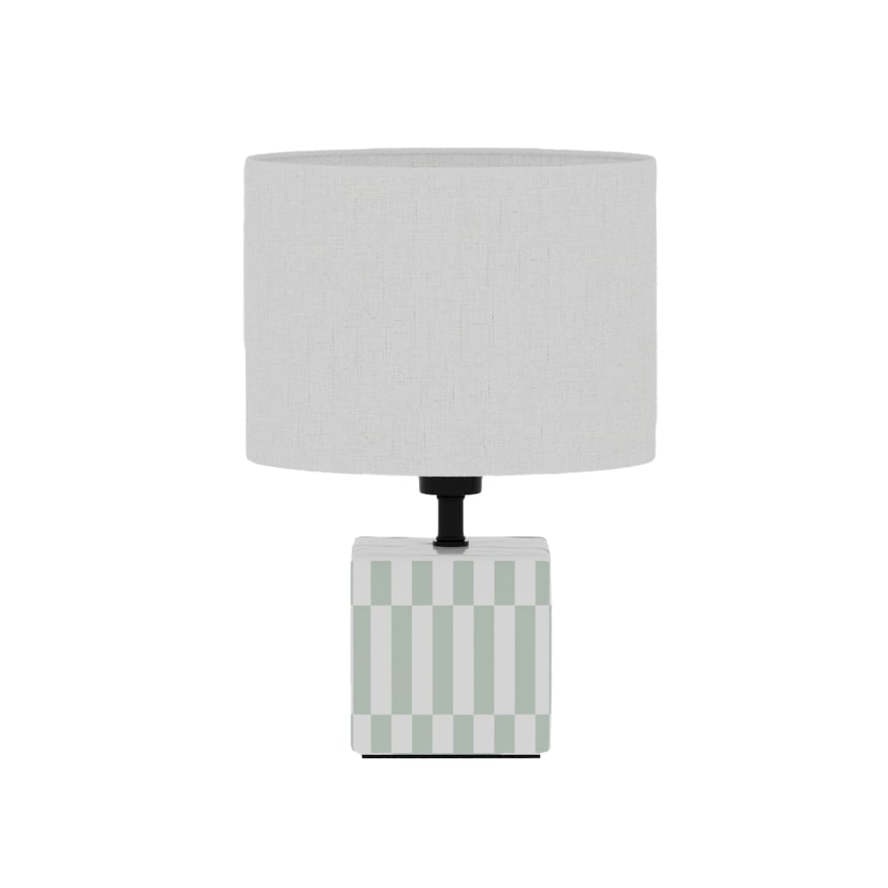 Petite Lampe à poser en Céramique & Abat-jour Lin