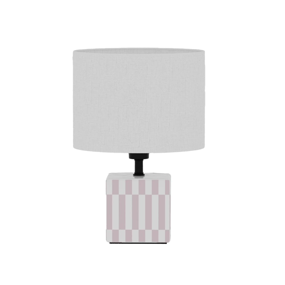 Petite Lampe à poser en Céramique & Abat-jour Lin