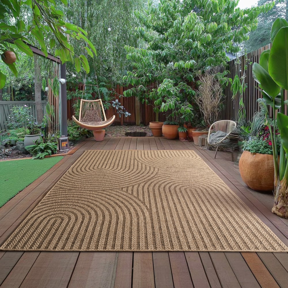 Tapis intérieur/extérieur aspect jute - 140x200