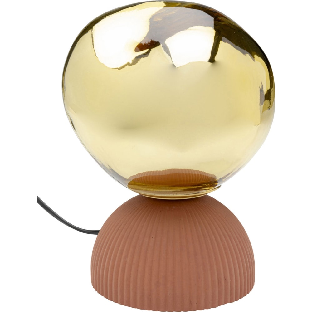 Lampe en verre doré et plâtre marron — vue 4