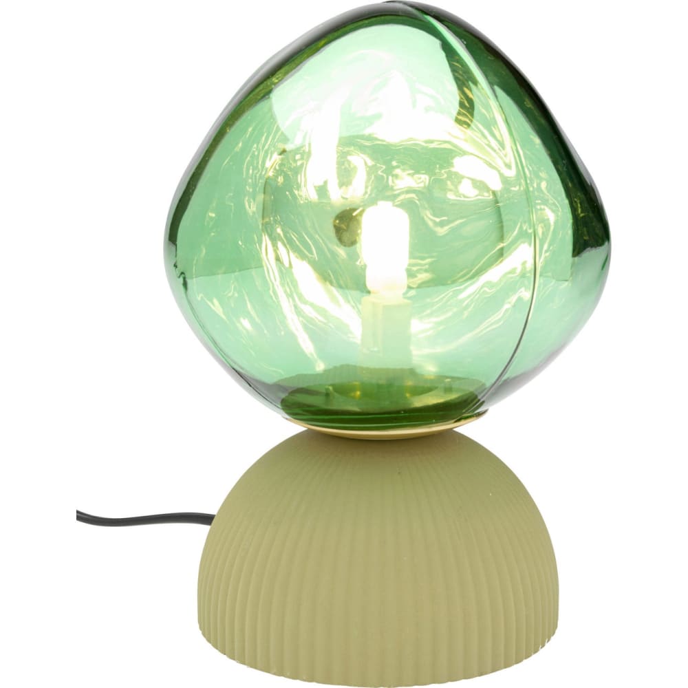 Lampe en verre et plâtre vert