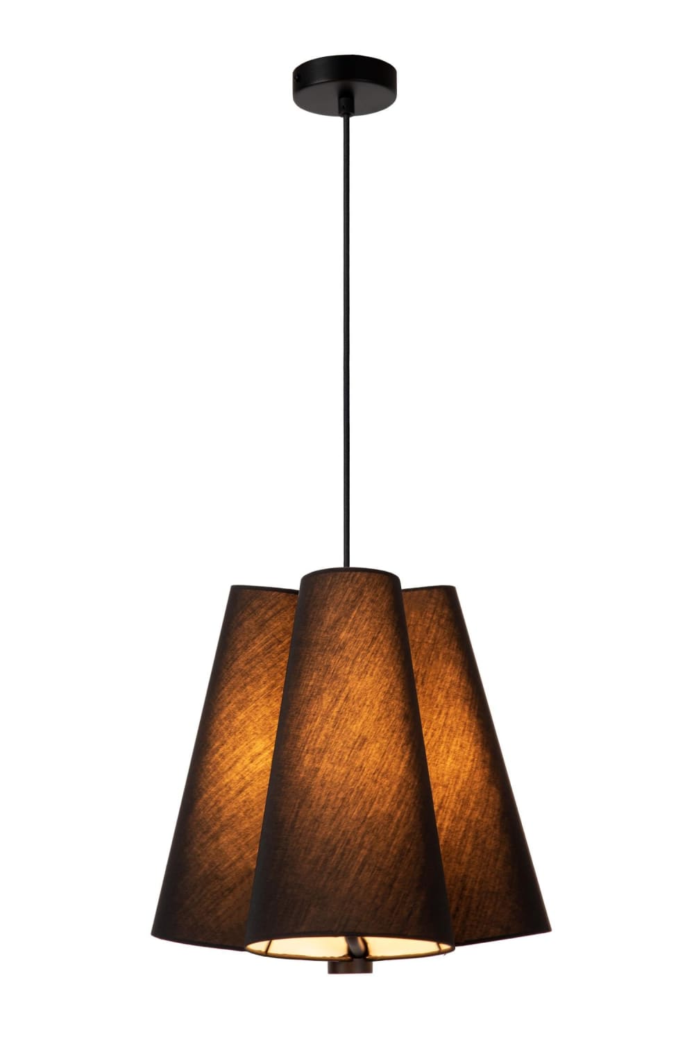 Lucide Pendelleuchte aus Stahl 3xE27, schwarz style landhaus Mehrfarbig Metall