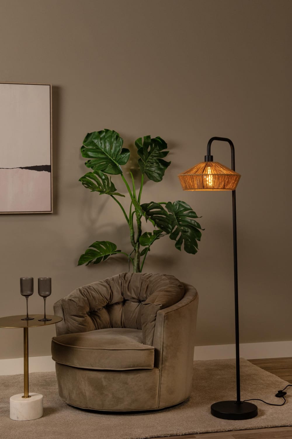 Lampadaire papier naturel 40 cm — vue 3