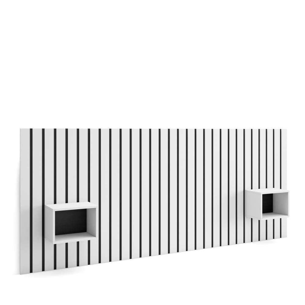 Kopfteil Holzeffekt 258x3x107cm Weiß - Maisons Du Monde