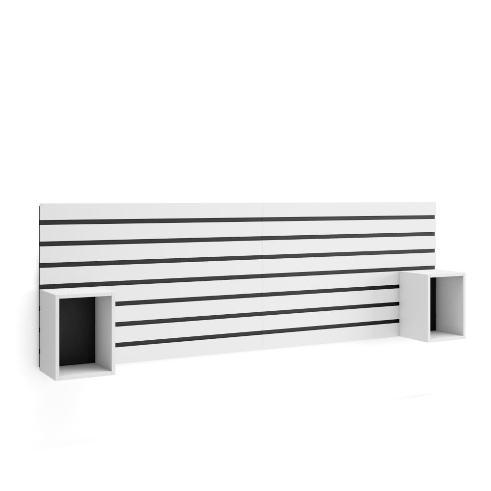 Tête de lit effet bois blanc 214x3x70cm