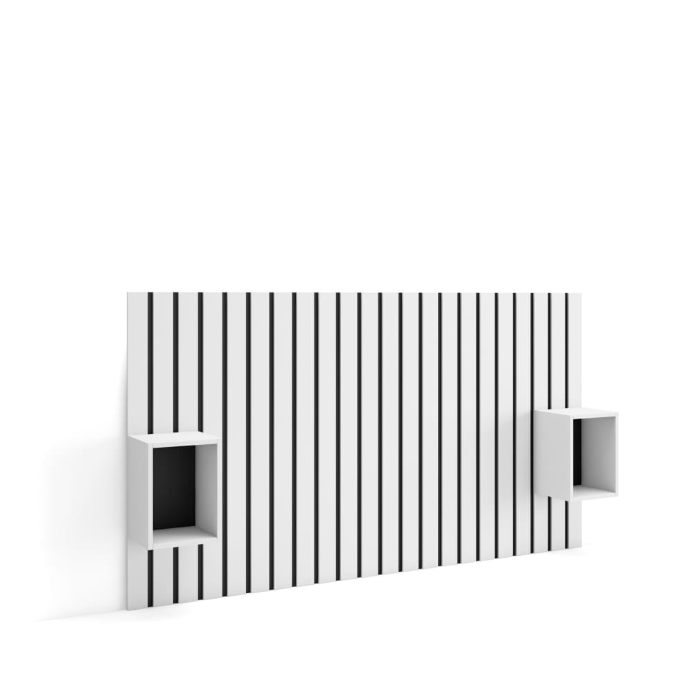 Tête de lit effet bois blanc 196x3x107cm