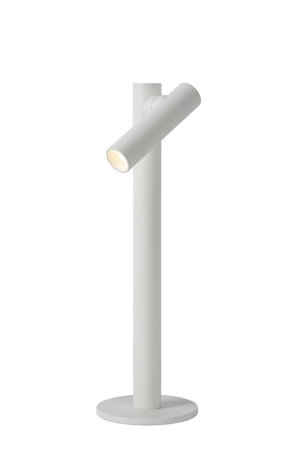 Lampe de table aluminium rechargeable blanc