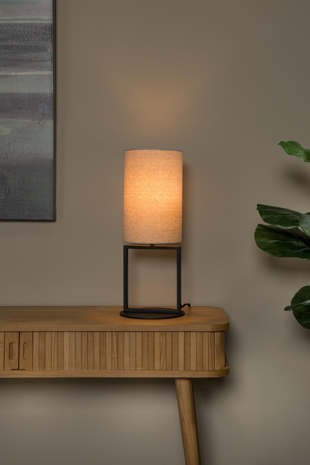 Lampe de table coton crème — vue 3