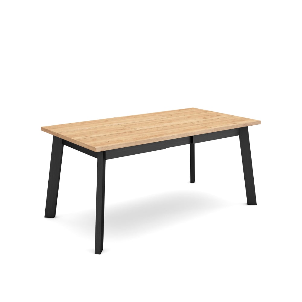 Esstisch Holzeffekt 167x90x75cm Eiche und Schwarz - Maisons Du