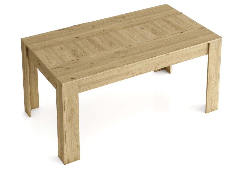Ausziehbarer Esstisch Holzeffekt 140 bis 200x90x76cm Eiche und