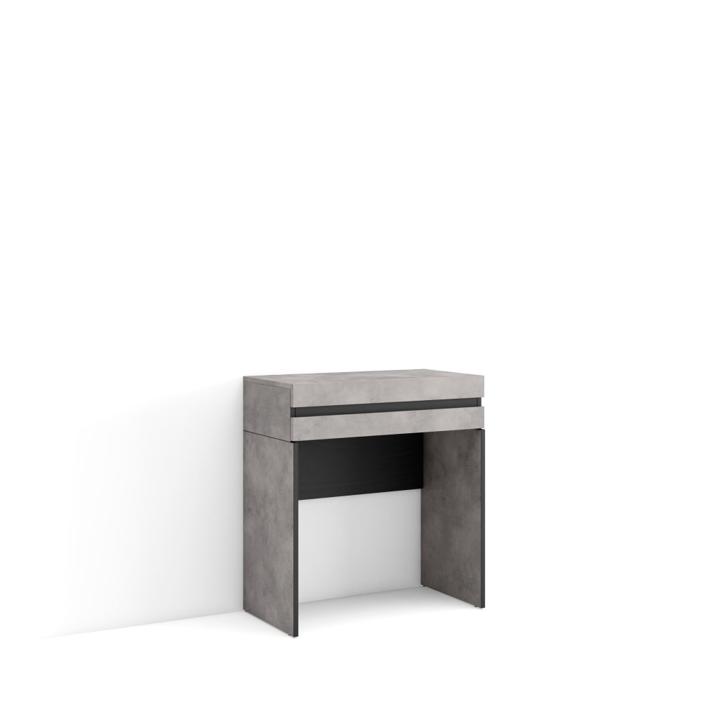 Schminktisch Holzeffekt 70x35x75cm Zementgrau - Maisons Du Monde