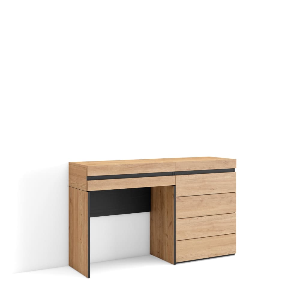 Schminktisch Holzeffekt 127x35x75cm Eiche - Maisons Du Monde