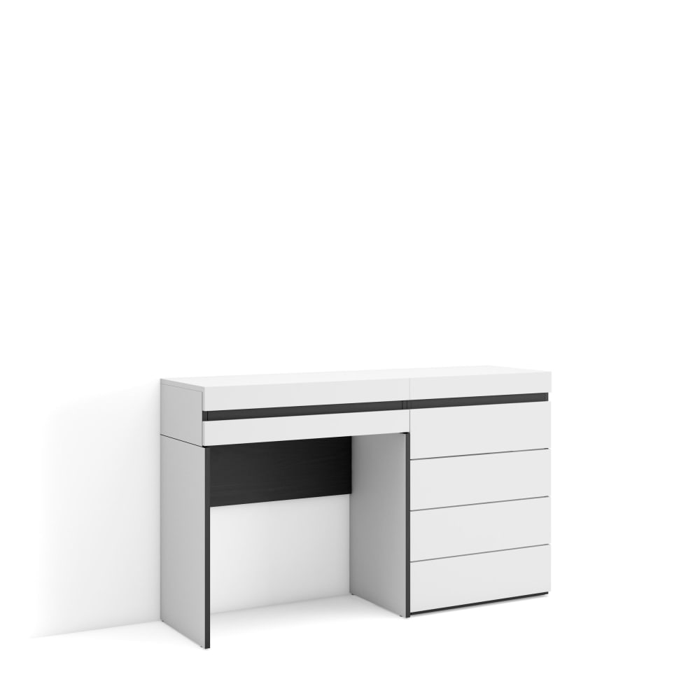 Schminktisch Holzeffekt 127x35x75cm Weiß - Maisons Du Monde