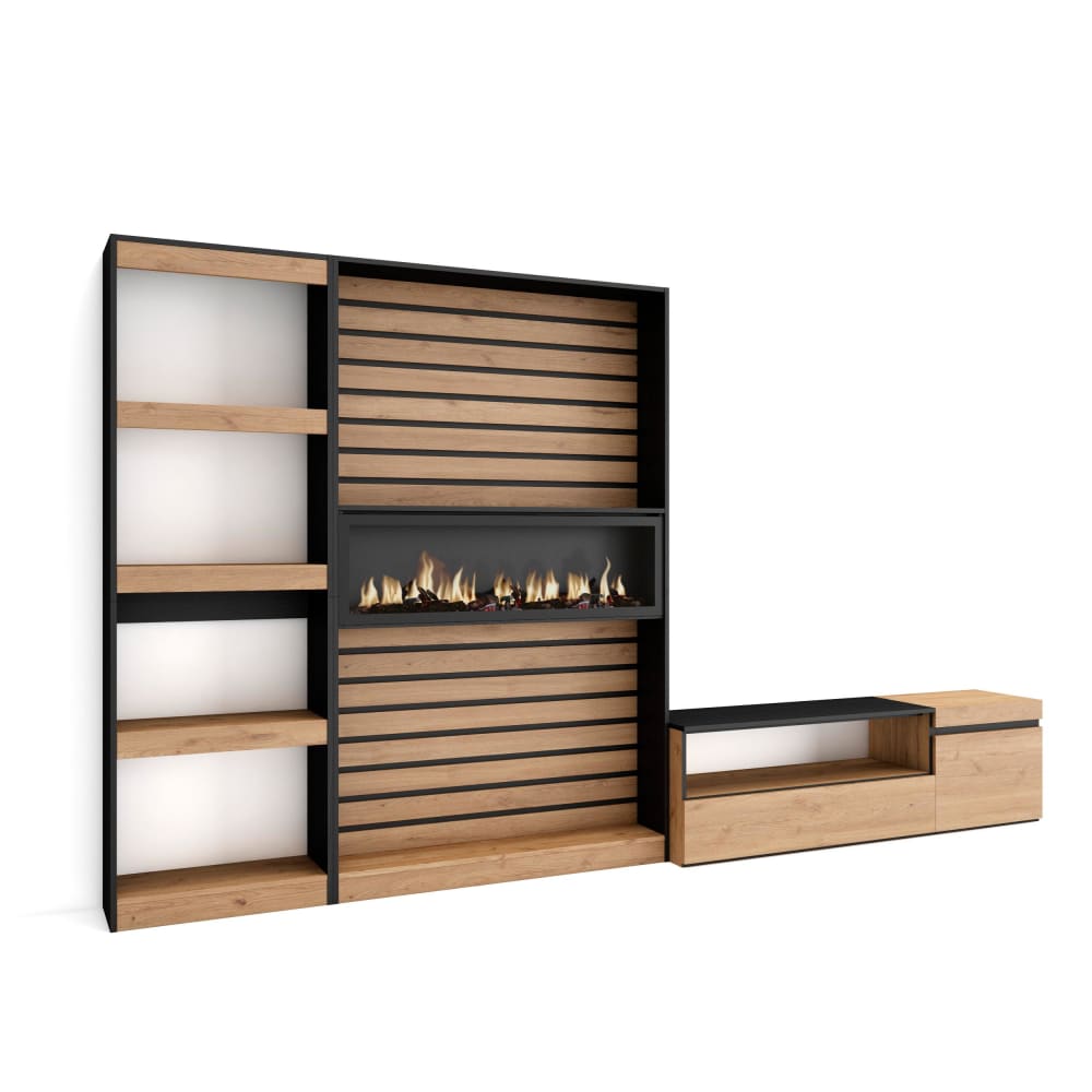 ensemble tv effet bois