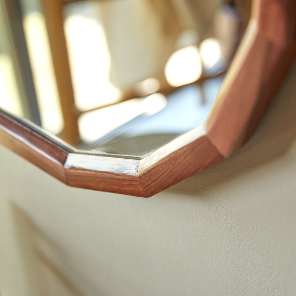 Spiegel aus massivem Palisander, 80 x 70 cm - Maisons Du Monde