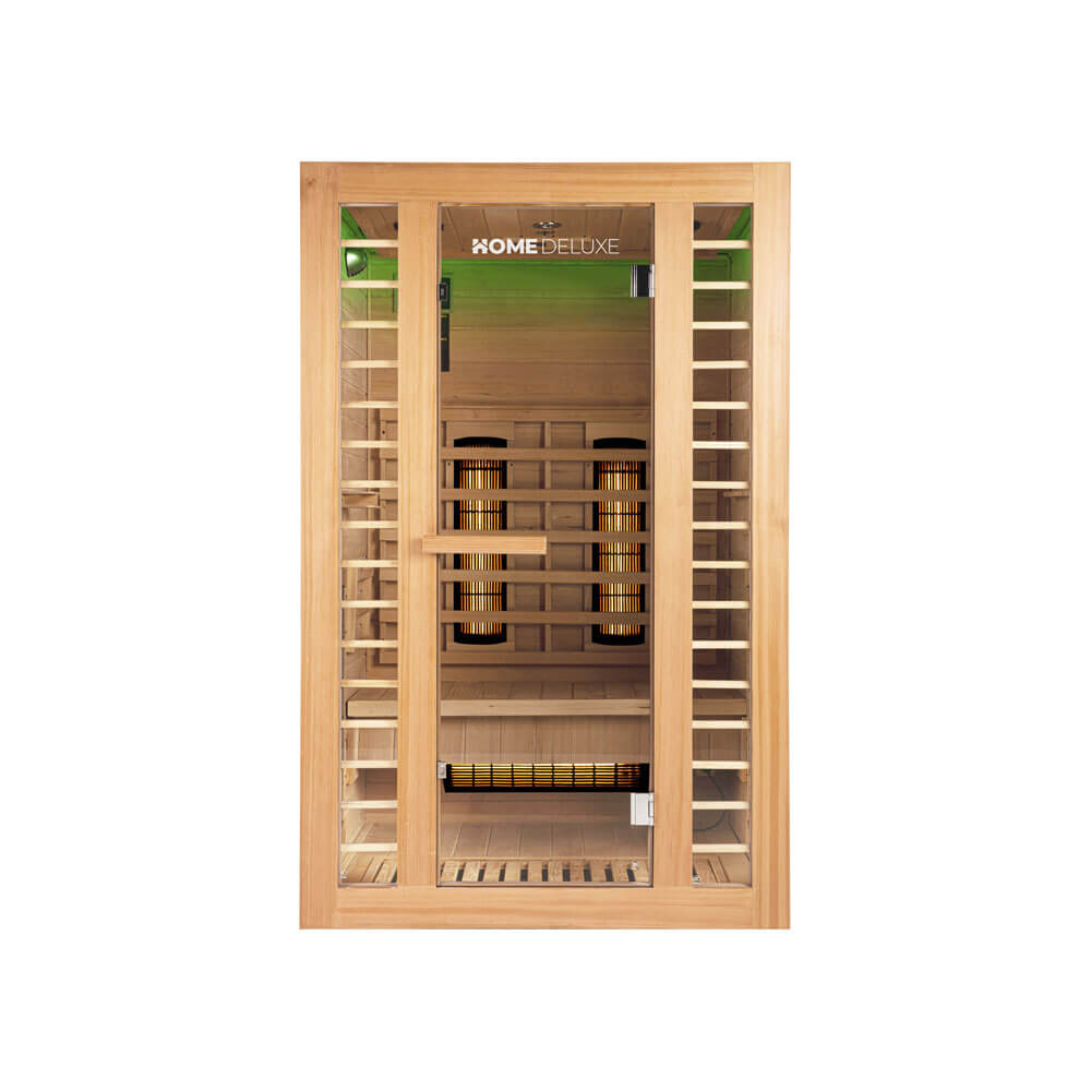 Cabine infrarouge pour 2 personnes en bois 120x105x190 cm