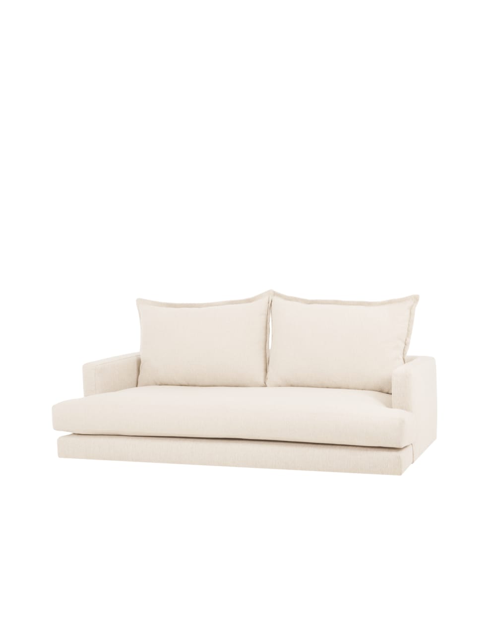 Canapé droit blanc cassé 215x105cm